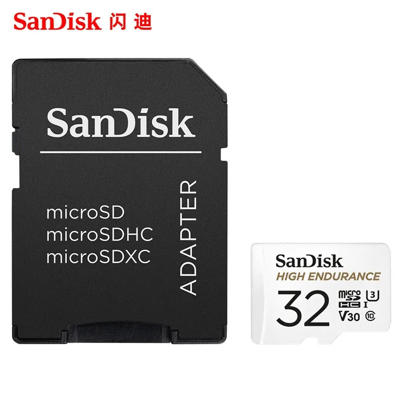SanDisk видео мониторинг выносливость 32 Гб 64 microSDHC 256 ГБ SDSDQQ 128 4 к V30 класс 10 для MicroSDXC