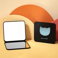 women foldable makeup mirrors double sided mirror lady hand portable mirror color compact folding cosmetic random cute pock d5c2