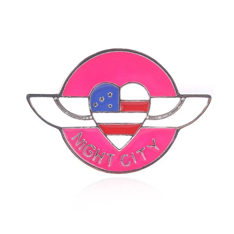Игра ночной город значок 2077 Косплей женщин характер брошь куртка пальто