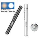 Ручка медицинская аккумуляторная с зарядкой от USB, минисветильник рный светодиодный фонафонарь для медсестры, карманная Светодиодная лампа с зажимом из нержавеющей стали