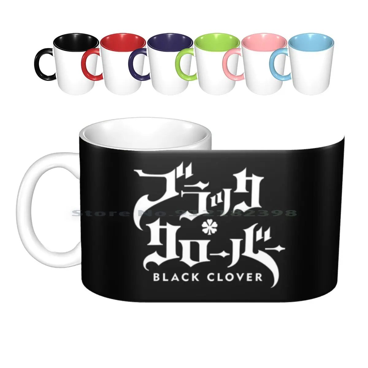 

Black Clover Logo Ceramic Mugs Coffee Cups Milk Tea Mug Black Clover Clover Asta Anime Logo Creative Trending Vintage Gift