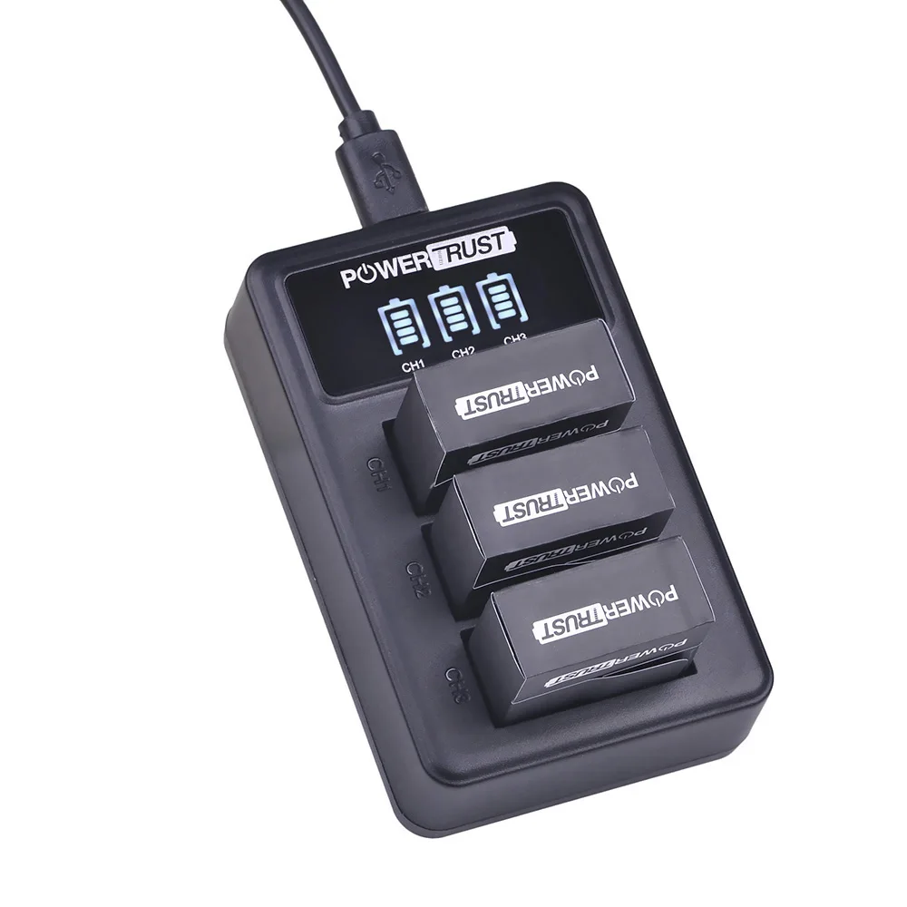 PowerTrust AHDBT 301 AHDBT301 батарея и светодиодное зарядное устройство для GoPro Hero 3 + hero