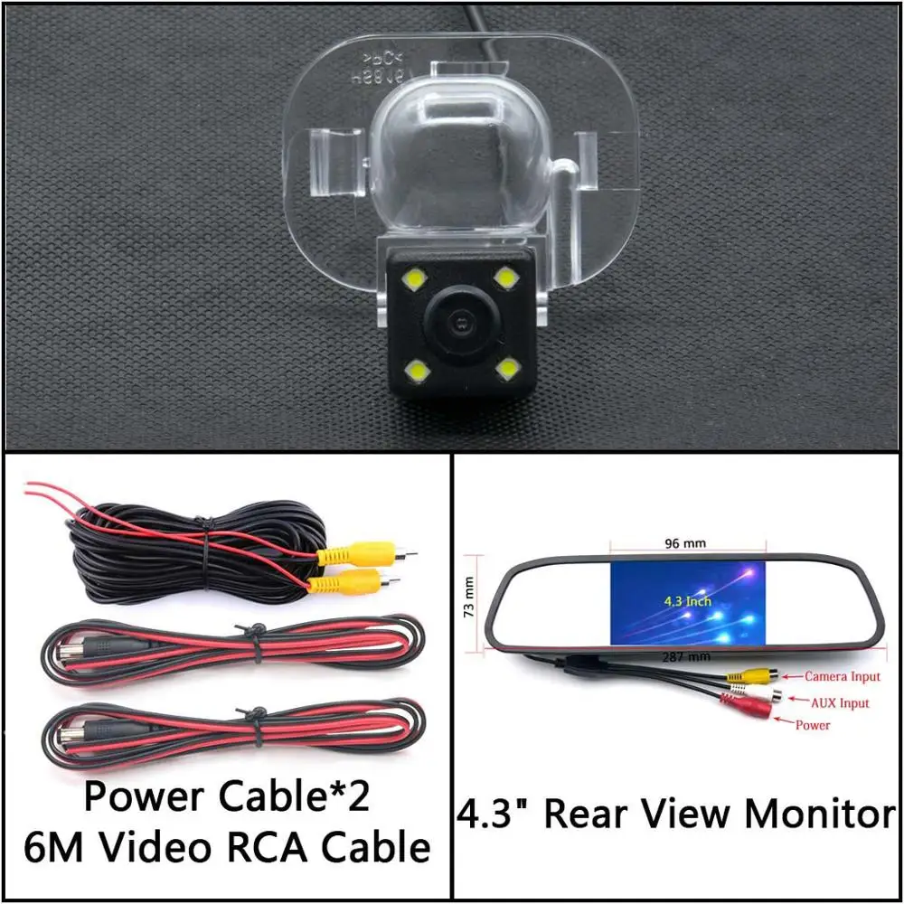 Cam N 4.3 Mirror 4 Светодиодный свет камера заднего вида для hyundai Accent Solaris Creta ix20 Verna i25 Accent 4 RB 5D седан Автостоянка ЖК-зеркало монитор - Название цвета: Cam N 4.3 Mirror
