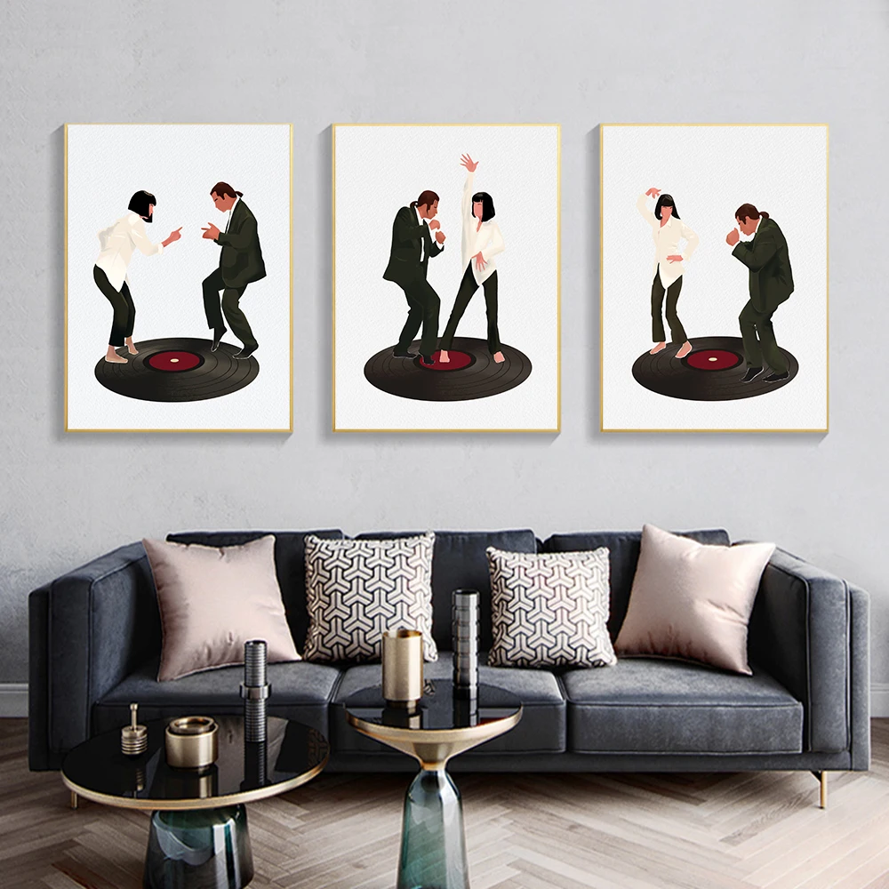 

Pulp Fiction Movie Picture Decoration Mural Retro Poster Canvas Painting and Living Room Wall Art Prints for Modern Home Decor