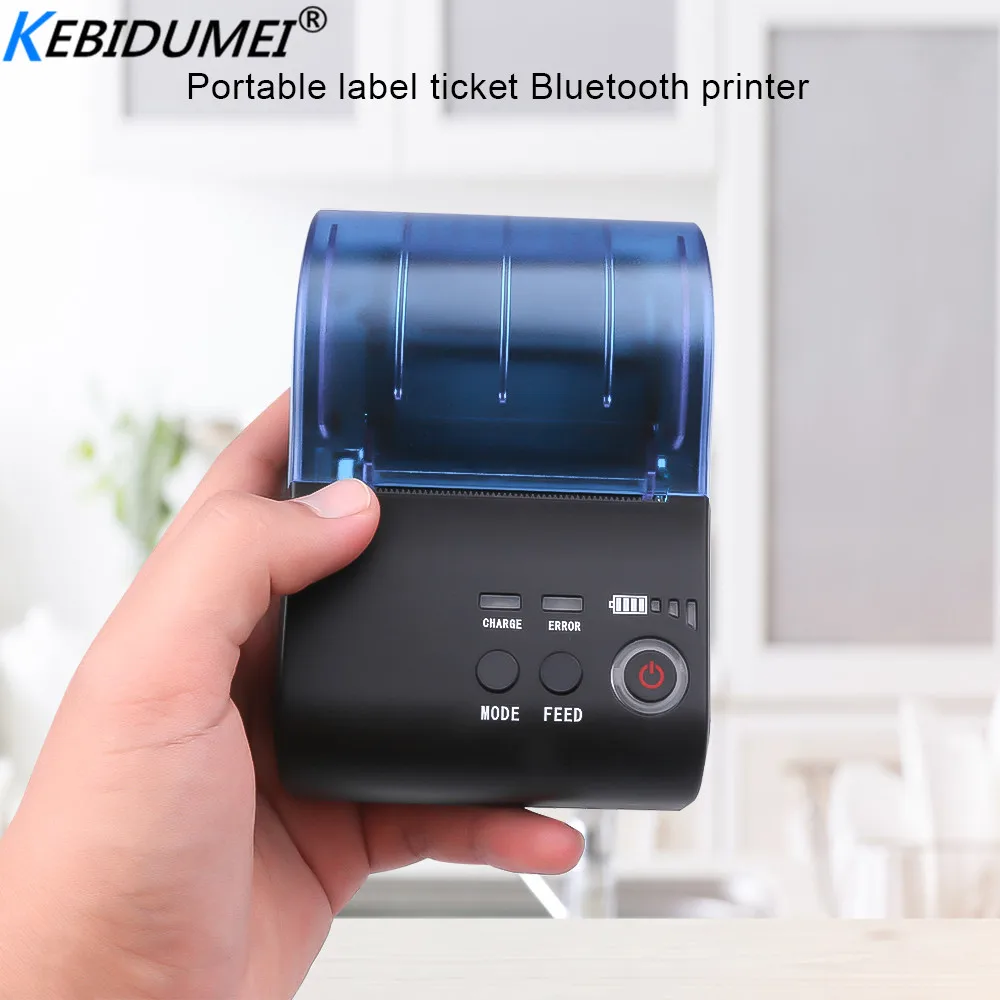 Портативный мини термопринтер Kebidumei телефон Bluetooth товары бирка для одежды ценная