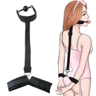 Интимные игрушки для женщин SM любовь секс Игровые наручники заднем плане само бондаж секс-игрушка инструменты Slave манжеты во рту шарик