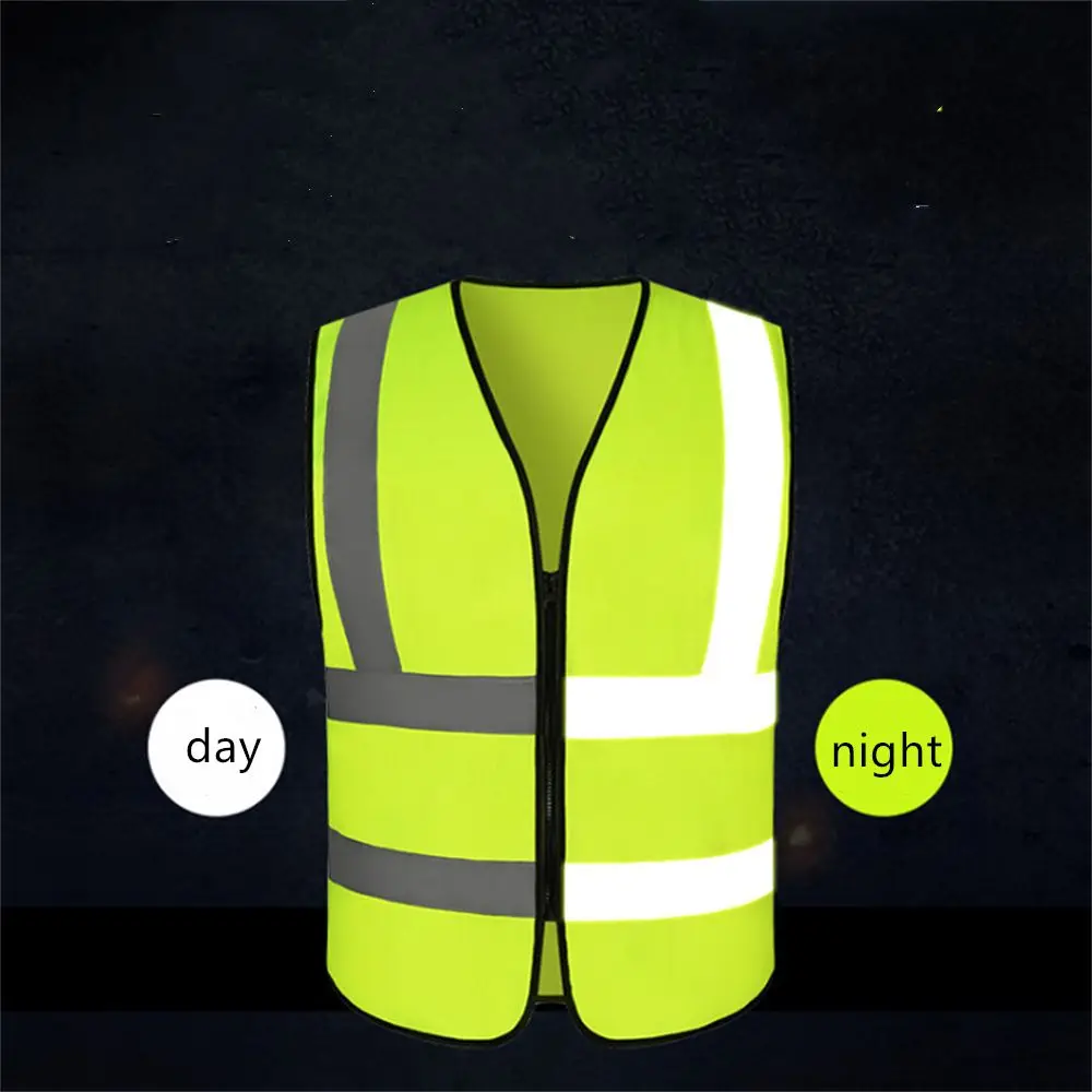 Защитный жилет в полоску стирающийся светоотражающий защитный желтого и