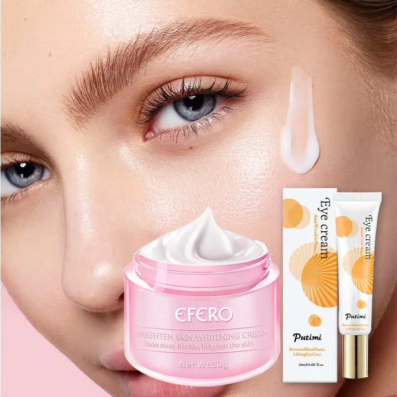 

1PCS Whitening Freckle Removal Cream Repair Black Age Spots Moisturizing Face Cream + 1PCS Anti Aging Wrinkle Eye Cream Eye Care
