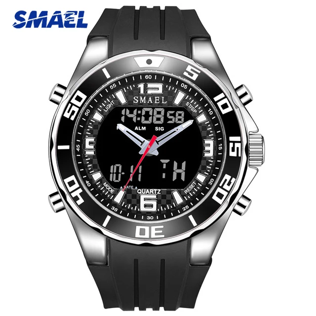 

SMAEL Fashion Sport Mens Watches Military Waterproof Watch Men Quartz Wristwatches Digital Clock Male Relogio Masculino 2019