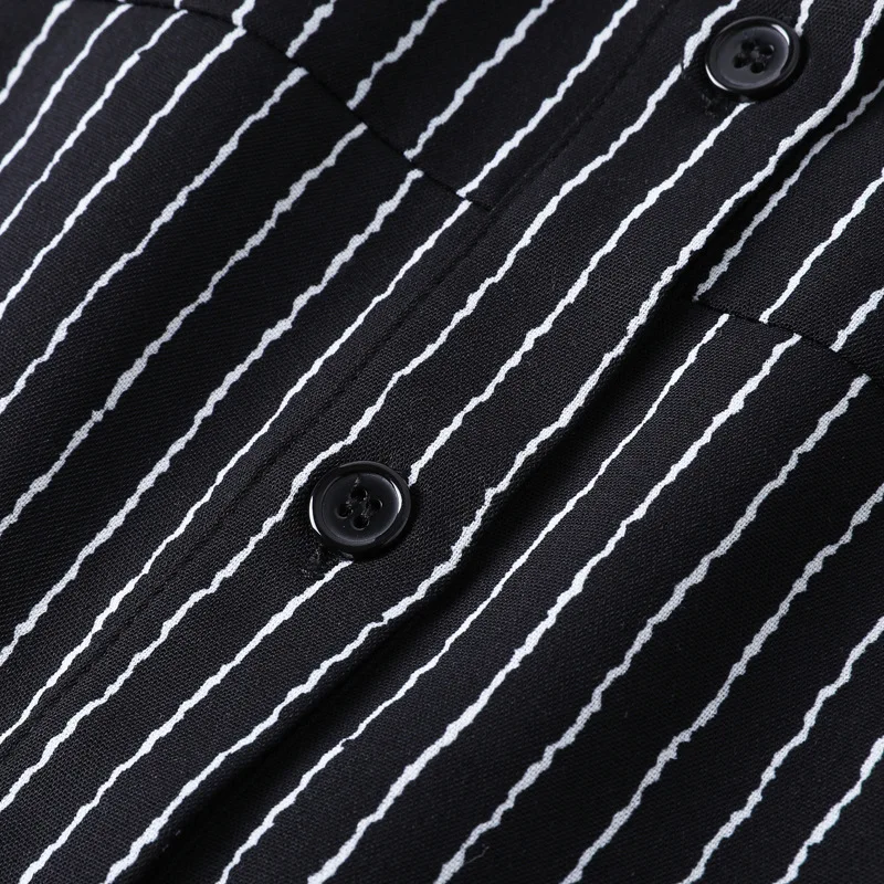 

Plus Size 10XL 9XL 8XL 7XL Women Short Sleeves Summer Blouses Femme Striped Black OL Clothing For Ladies Oversized Blusa Mujer