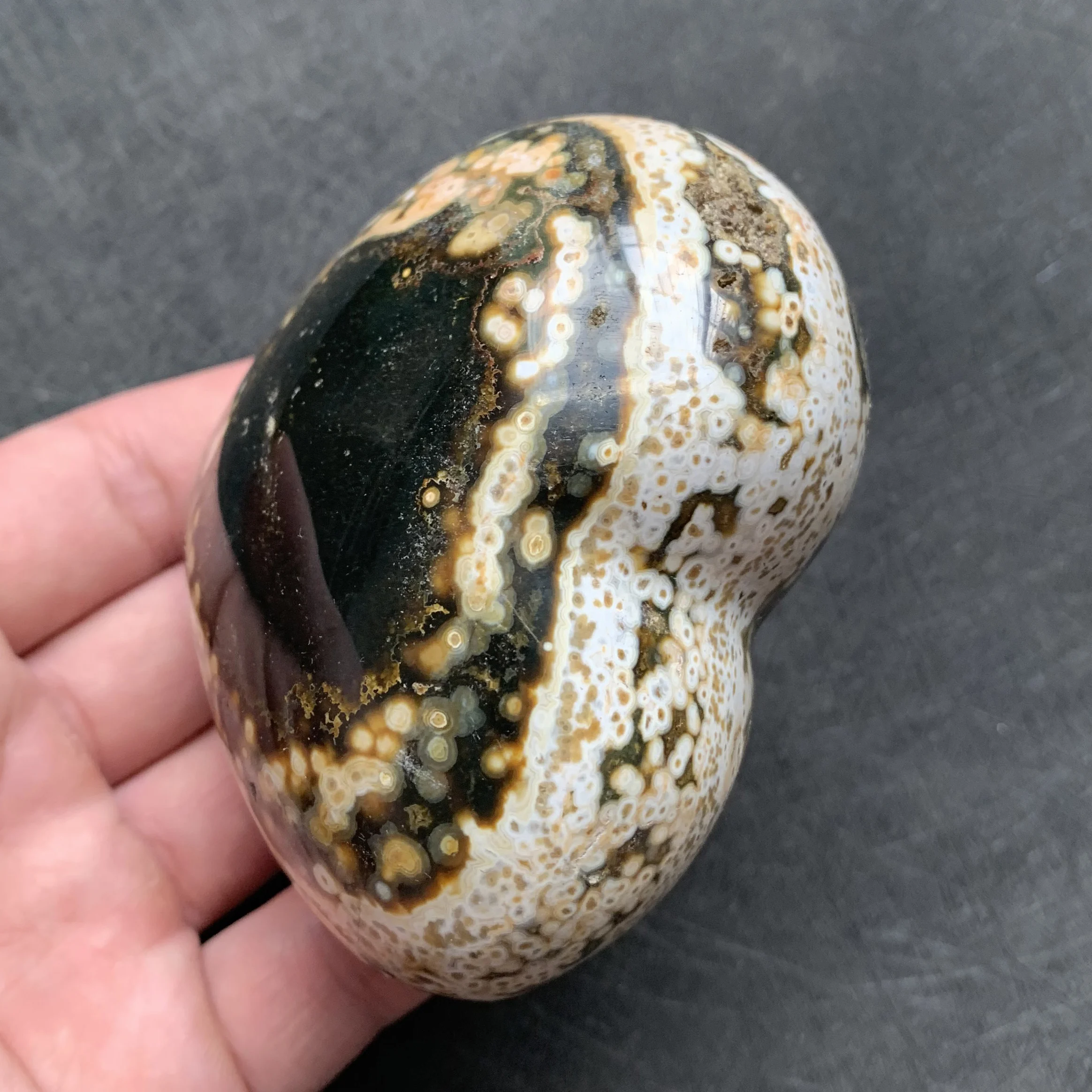 324 г натуральная Океаническая яшма сердце украшение для дома любовь полированный