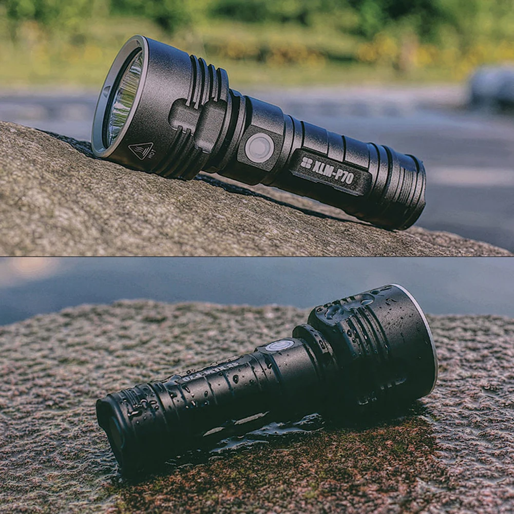 

Portable LED Flashlight USB Rechargeable Waterproof Torch 3 Mode Ultra Bright Lamp With Safety Hammer For Hiking Camping Outdoor