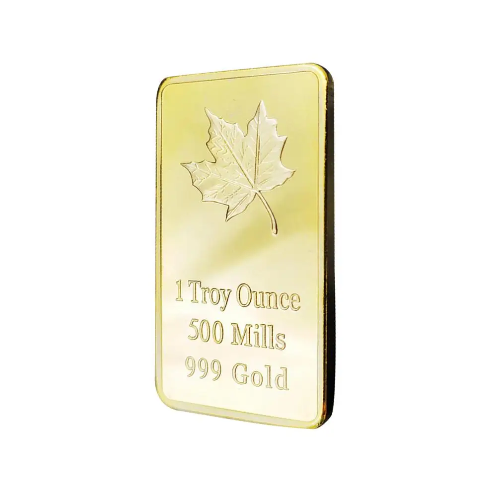 Maple Leaf Coin 2021 Commemorative Rectangular Coins Canadian Gold For Souvenir Gift Collection Decoration | Дом и сад