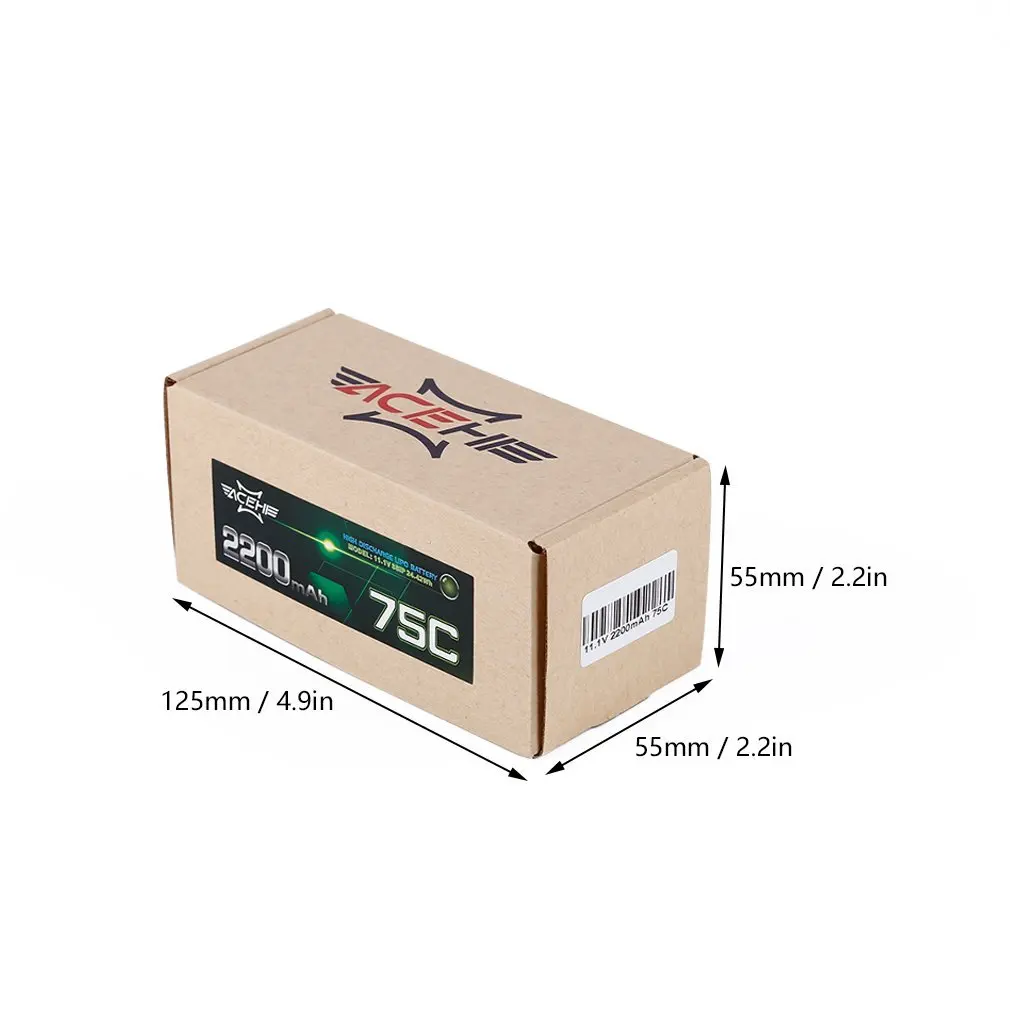 Высокая скорость Lipo RC батарея ACEHE 11 1 V 1500mAh 75C емкость 3S1P 16 65 WH | Электроника