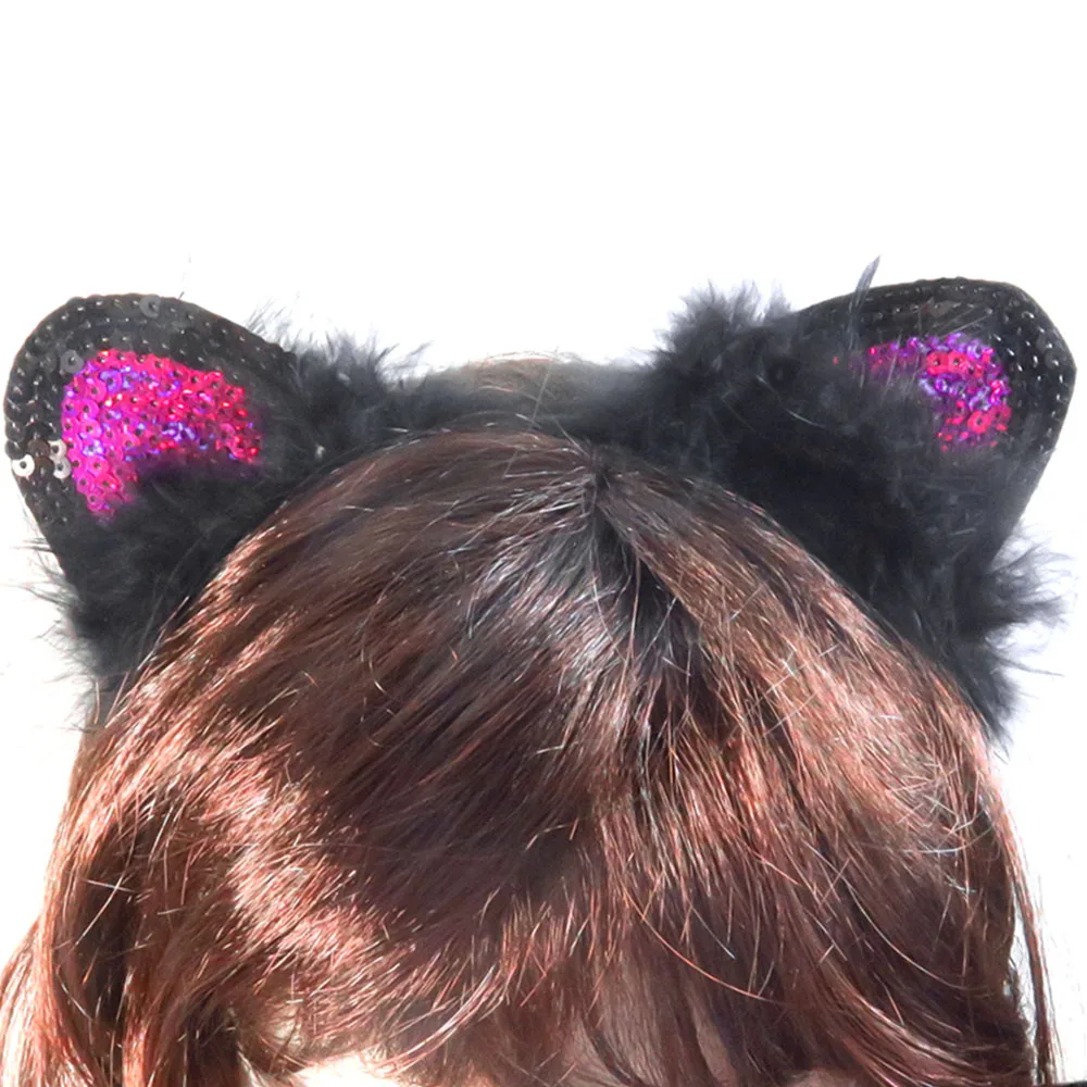 3 шт. праздничная Новинка 2020 повязка на голову с кошачьими ушками и блестками