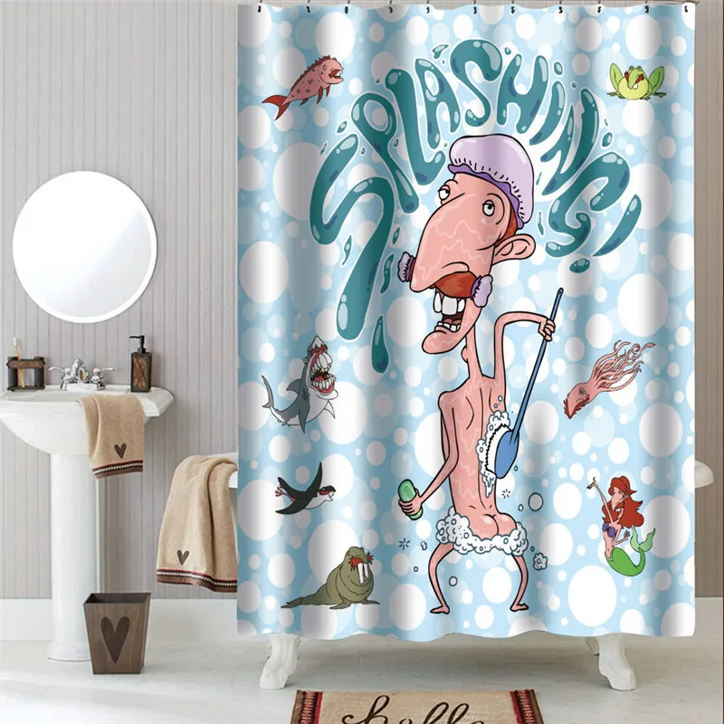 Занавески для ванной из полиэстера с принтом кота воина занавеской душа