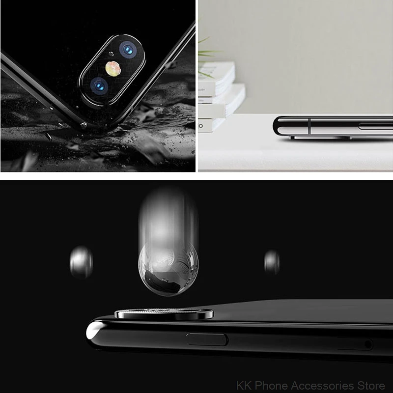Для iPhone X XS Max XR 7 8 Защита объектива камеры алюминиевый кольцевой чехол для iPhone 6 6s 7 8 Plus Защитная крышка для камеры мобильного объектива