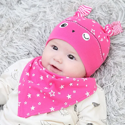 Размер от 6 до 24 месяцев сова с рисунком звезды шапочка для новорожденного малыша
