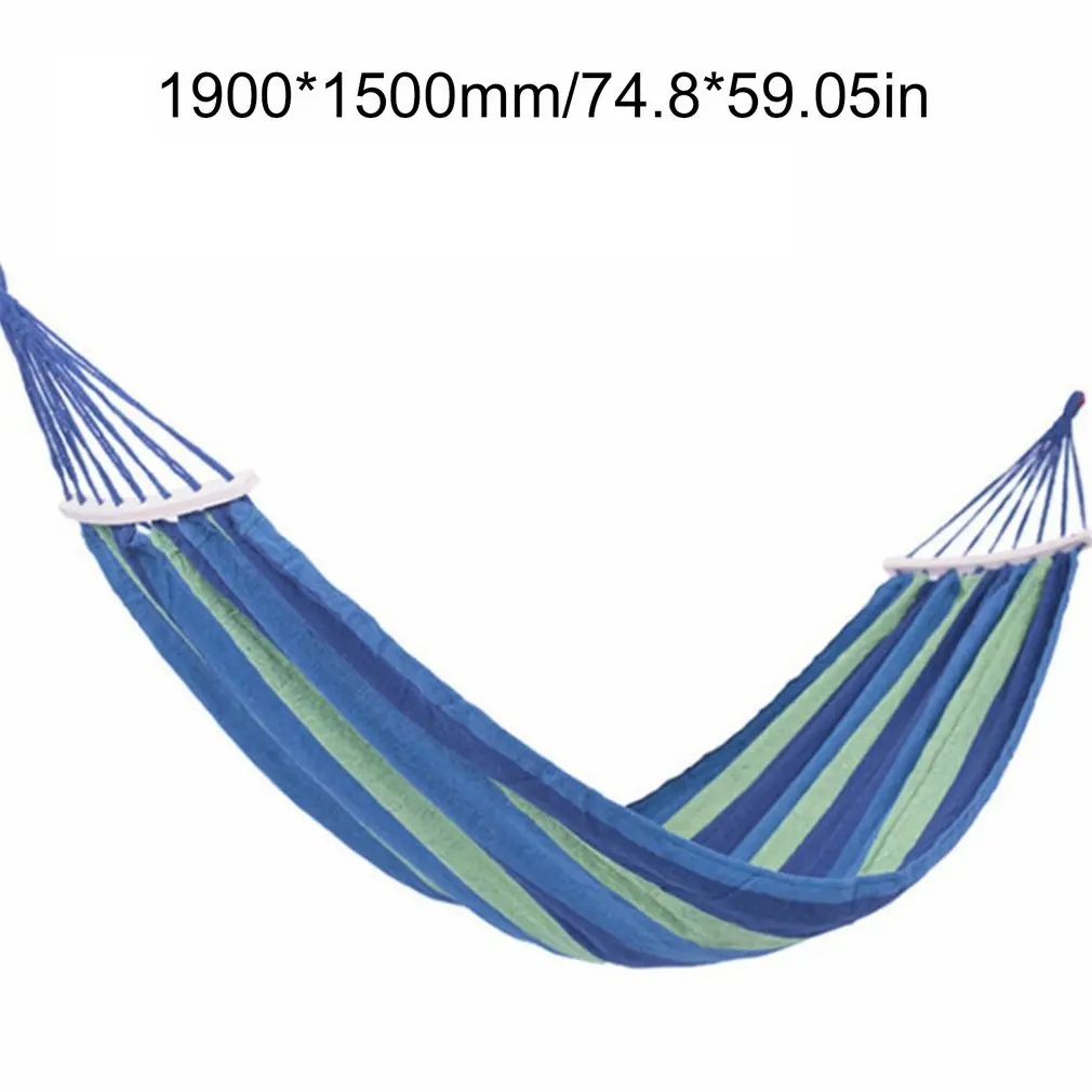 

2-Person Double Hammock Chair Striped Swing Anti-rollover Outdoor Hammock For Outdoor Camping Travel