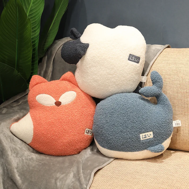 

2 In 1 Throw Pillow Blanket Plush Toys Funny Whale Cat Sheep Kawaii Chair Sofa Car Seat Back Cushion Baby Kid Birthday Gift