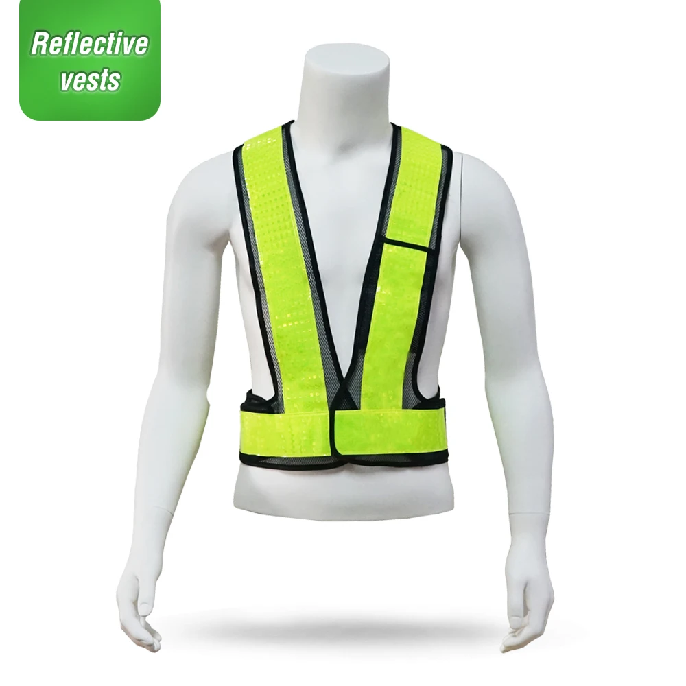 

Универсальный светоотражающий защитный жилет с высокой видимостью, V-образная рабочая одежда, женская одежда для работы ночью, куртка для бега и велоспорта