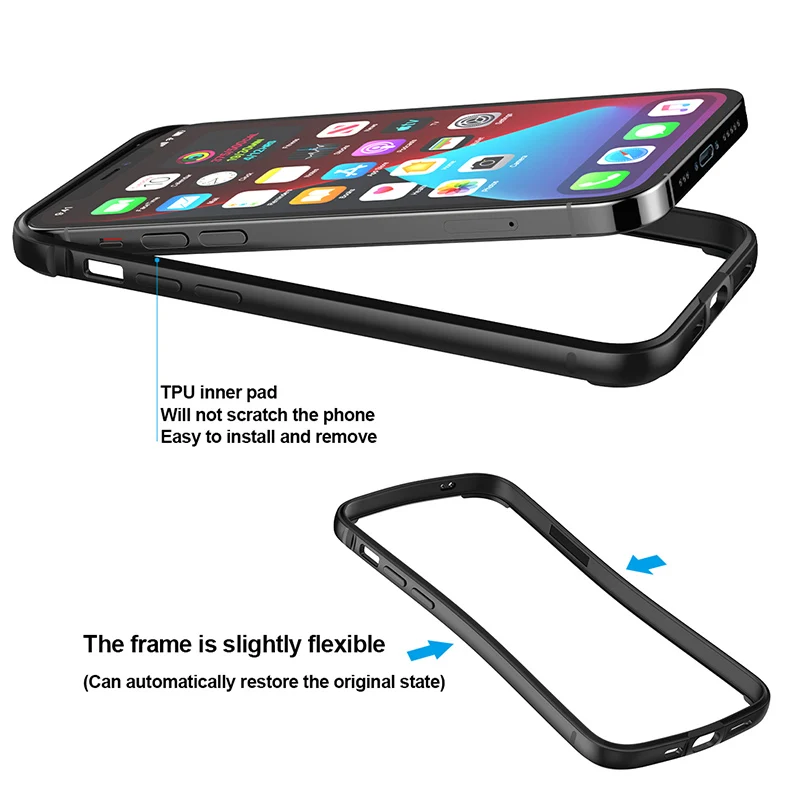 bumper case for iphone 12 pro mini pro max original luxury silicone metal aluminum frame with tempered glass phone accessories free global shipping
