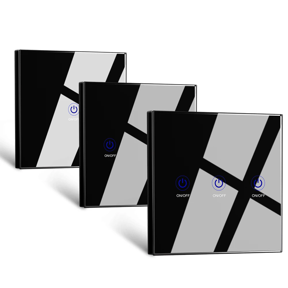 Настенный выключатель из закаленного стекла 433 МГц 86 портативный радиочастотный