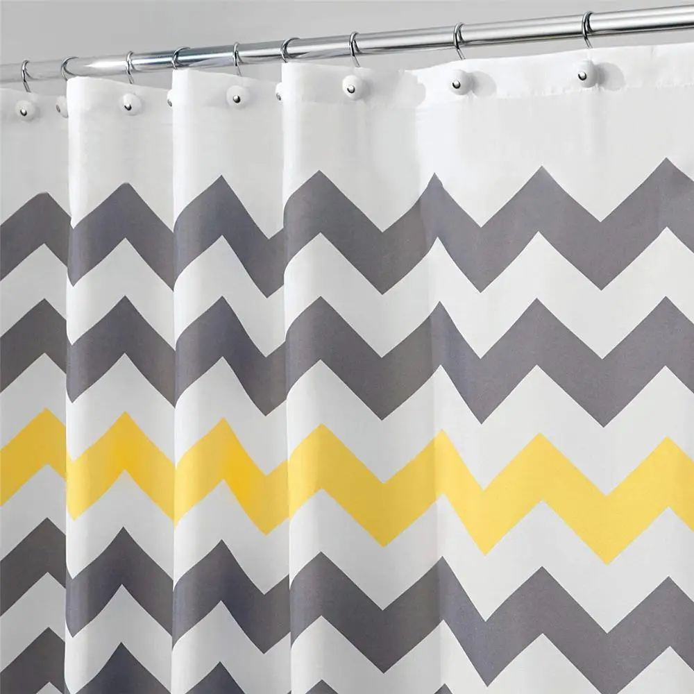 

Shower Curtain Chevron Striped Bathroom Polyester Curtains Durable Waterproof Bath Sets Home Accessories Set Water-Repellent