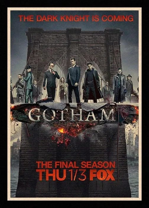 Отличные винтажные постеры JL с главой Готэм для дома/бара/гостиной Декор