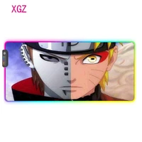xgz anime pattern big mouse pad led color light rgb big game pc office youth with usb carpet mouse gamer table mat