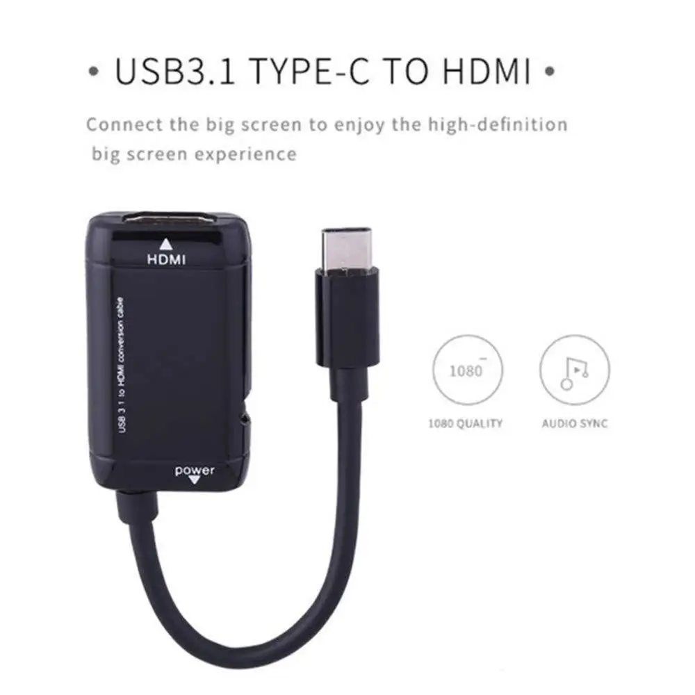 USB-C адаптер типа C к HDMI с функцией порта питания USB 3 1 type конвертер мужчин и женщин