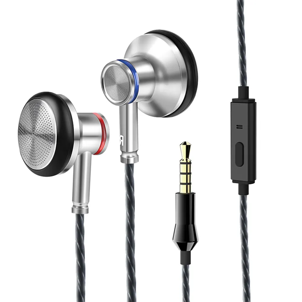 KISSCASE 3 5 мм Проводные HiFi Плоские наушники вкладыши тяжелый бас компьютерные