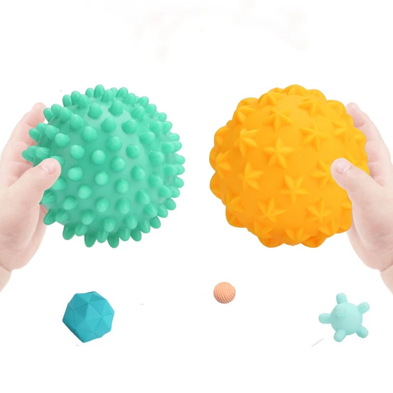 

10 Pcs Soft Grip Ball Baby Toy Press Ball Set 3-6 Months Baby Grip Ball