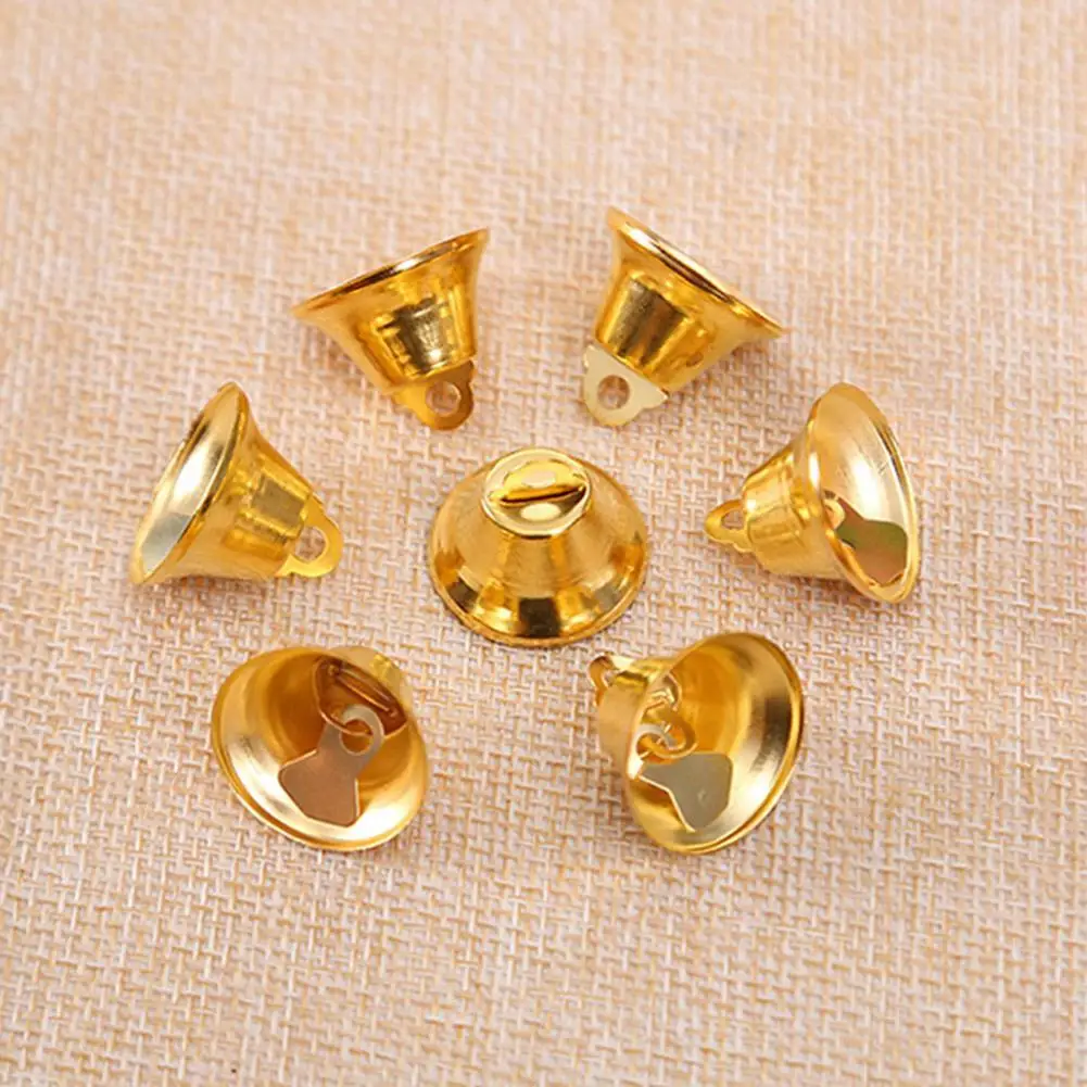 

10PCS1cm 2cm Small Mini Jingle Bells Gold Silver Pet Hanging Metal Bell Wedding Christmas Decoration Accessories Bells For Craft