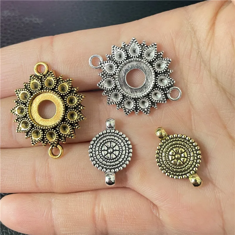

10pcs disc flower shape connector for jewelry making DIY handmade bracelet necklace pendant accessories wholesale