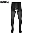 Мужские колготки iiniim из ледяного шелка с сюрпризом, эластичные колготки без выреза, Чулочные изделия, леггинсы, нижнее белье