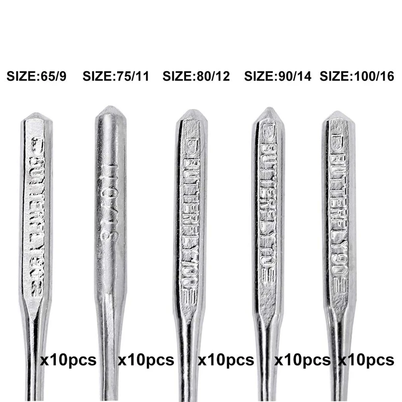 Nonvor 50 шт покрытые серебром для частей тела игла швейной машины комплект швейные