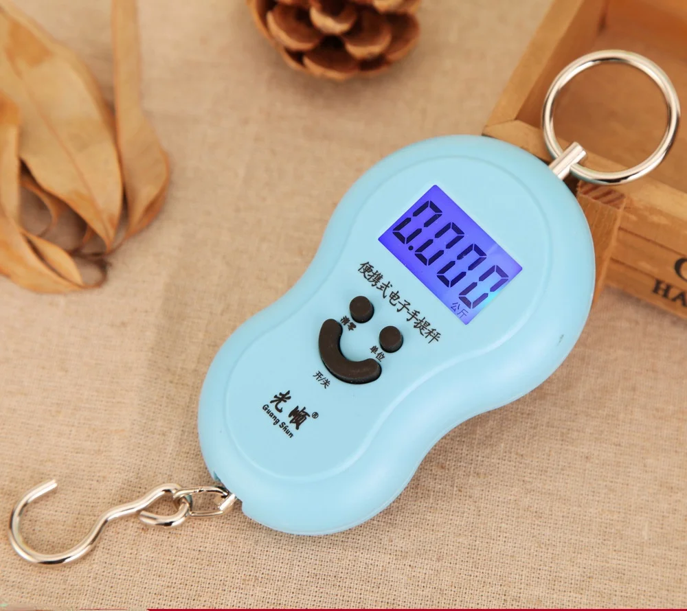 

Весы портативные электронные бытовые, маленький безмен, точность до 50 кг, с крючком для экспресс-доставки