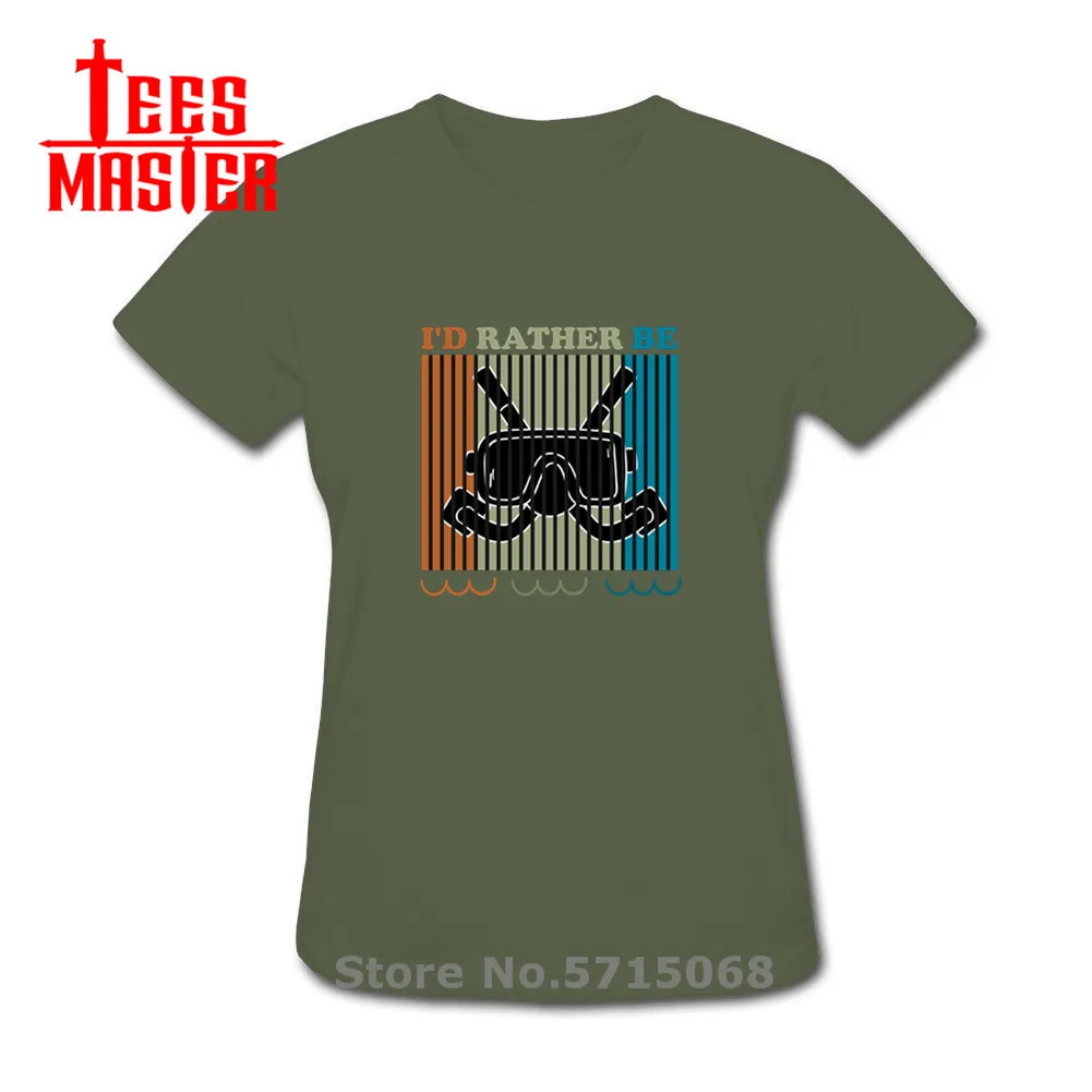Винтаж I ɽ Rather Be фонарик для аквалангиста футболка ретро-стиль женские