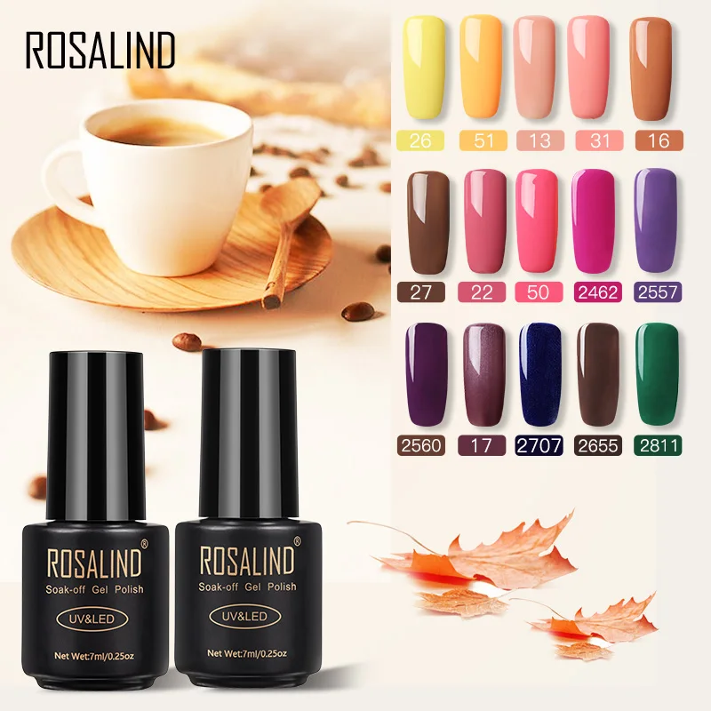 ROSALIND Гель лак для ногтей Набор маникюра гибридные ногти цвет Vernis Полупостоянный
