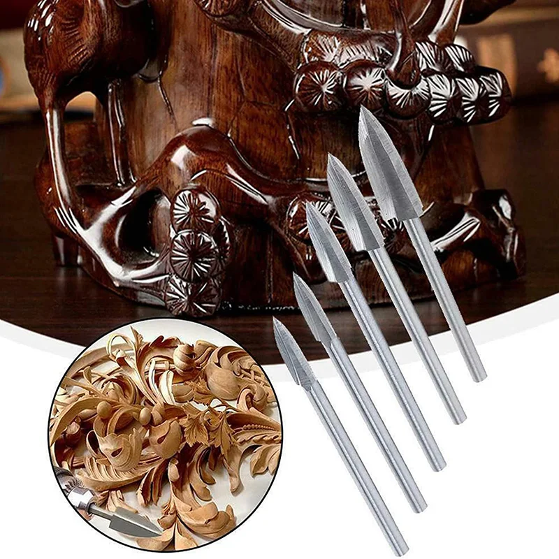 Резьба по дереву Инструменты Набор 5 шт. гравировальный станок роторного бурения