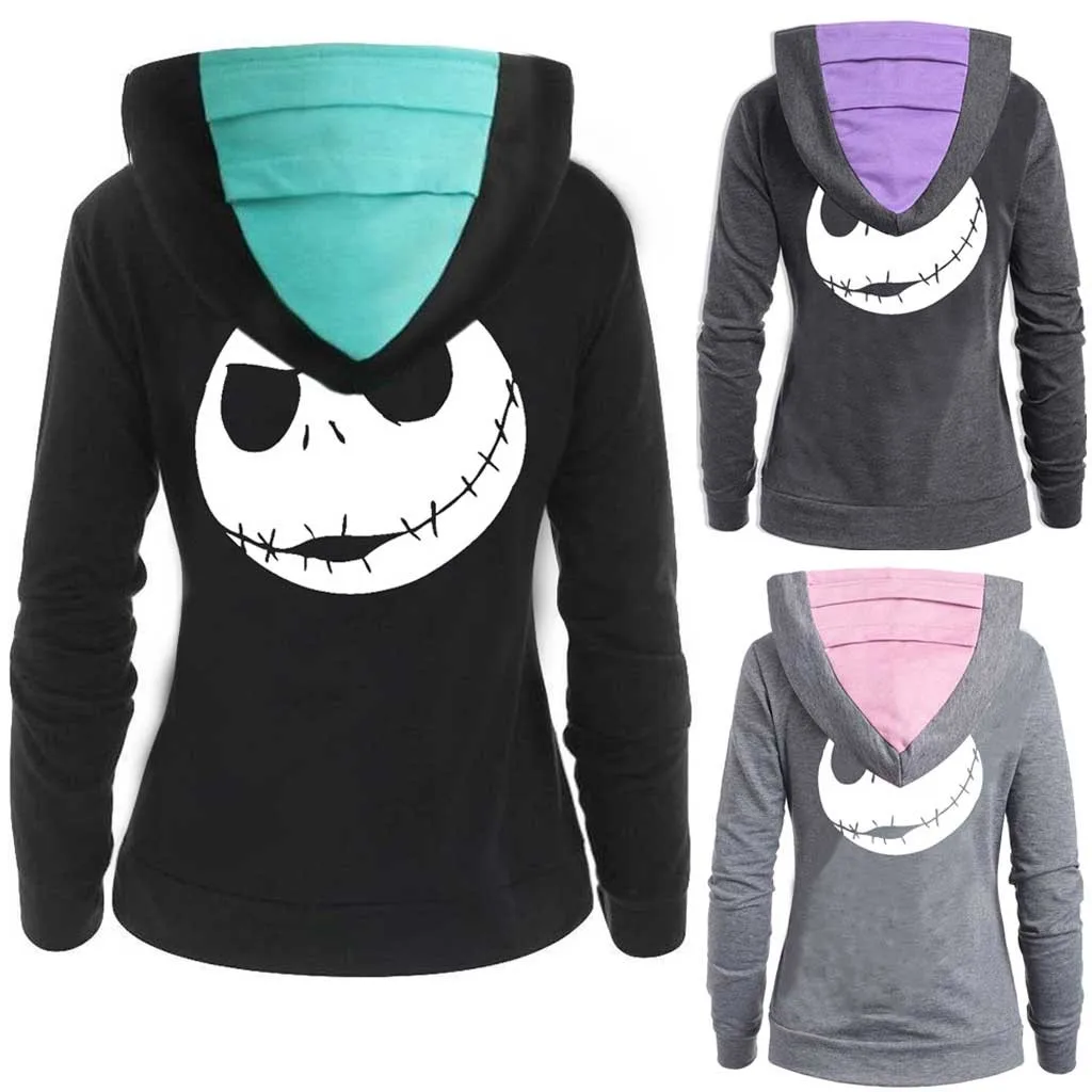 Женская толстовка с надписью и принтом черепа Модный свитшот | одежда