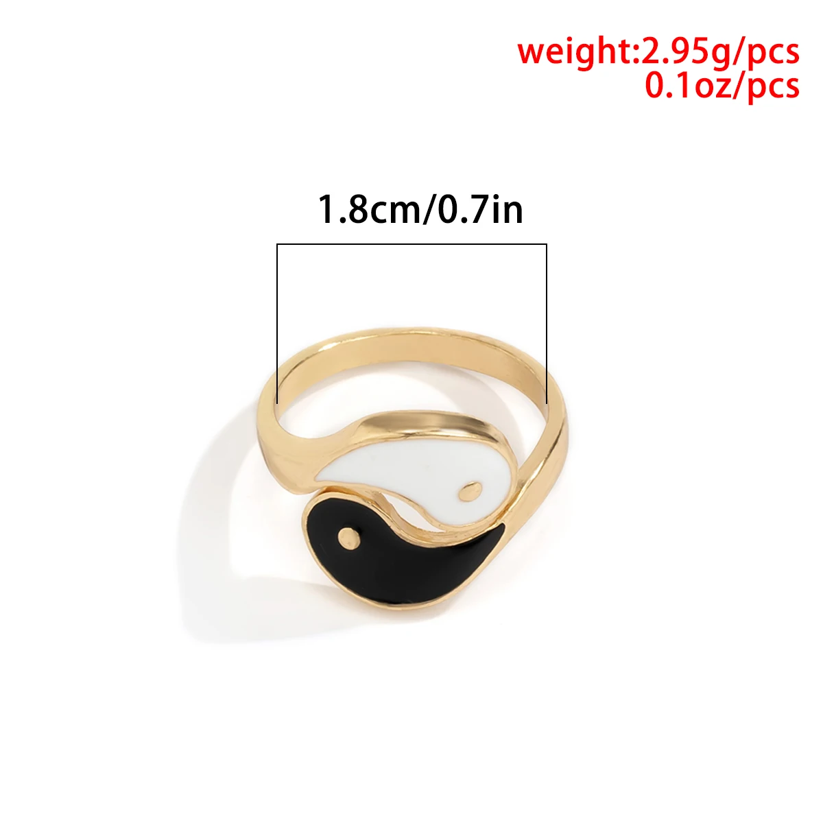 

New Fashion Gold Color Alloy Geometric Rings For Men Taiji Yin Yang Rings High Quality Vintage Punk Women Jewelry Accessories