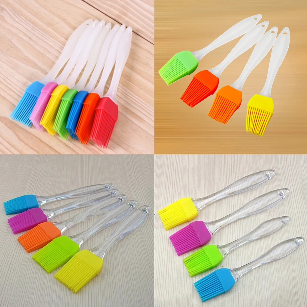 

2pcs New Fashion Silicone Baking Bread Cake tools Pastry Oil Cream BBQ Utensil safety Basting Brush for cooking Pastry Tools
