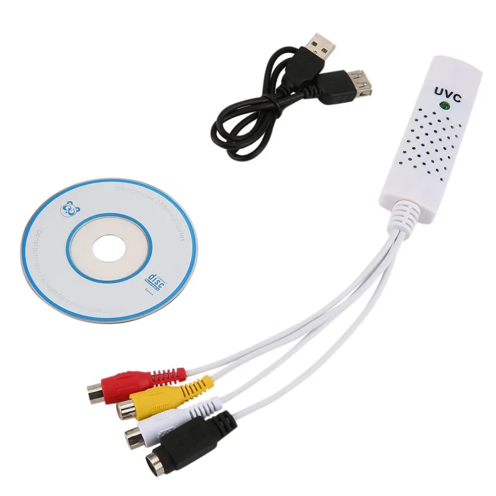 Высокое качество Новый портативный USB 2 0 Easycap Аудио видео захвата карты адаптер VHS