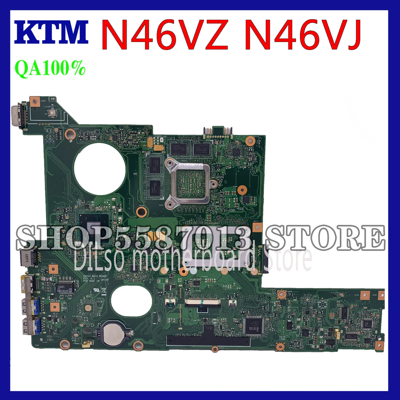 

KEFU N46VZ Motherboard For ASUS N46VZ N46VJ N46VM Laptop Motherboard Original Test Motherboad Notebook GT650M/GT630M Motherboard