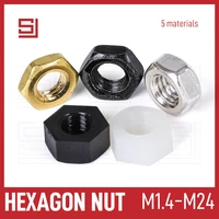 hex hexagon bolt nut m2 m3 m4 m5 m6 m8 1100 pcs stainless steel white nylon brass copper 8 8 grade black bolts nuts m1 4 m24