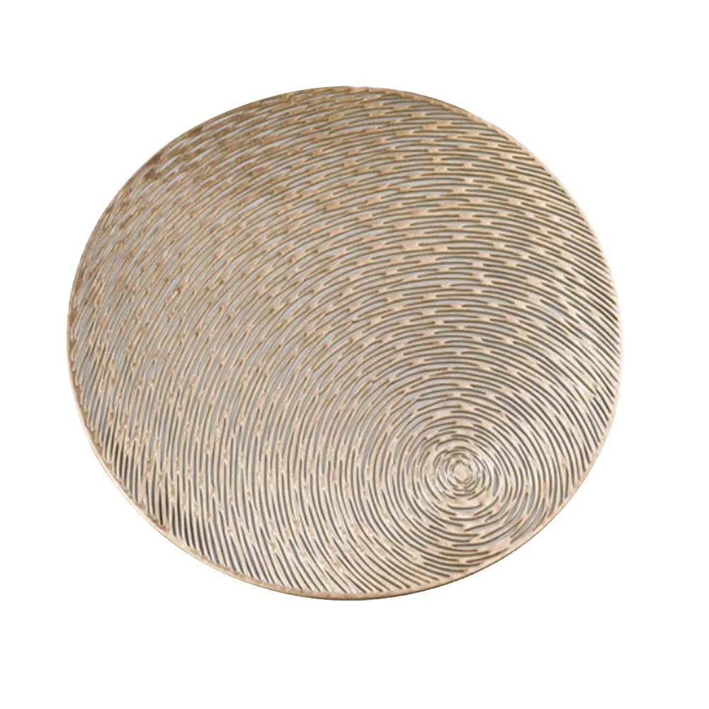Placemat Pads Elegant Tableware Washable Eco-friendly Kitchen Decorative Easy Clean Heat Resistant PVC Non Slip Round | Дом и сад