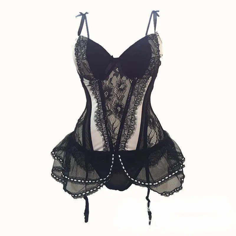 

New Ladies New Ladies Sexy Fashion Underwear Jumpsuit Summer Pajamas Erotic Lingerie Red Lace Tights Doll Dress Female