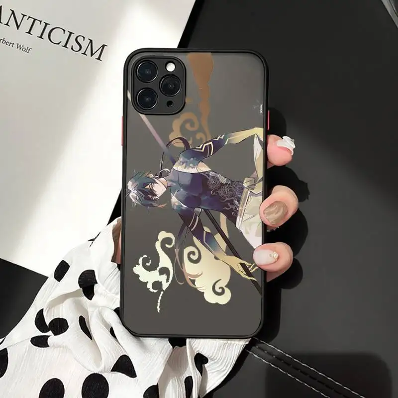 

Genshin impact zhongli Phone Case For iphone 12 11 7 8 plus mini x xs xr pro max matte transparent cover